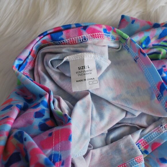 Women's V Neck Oversized Shirt Top Blouse Multi Color L - Picture 7 of 7